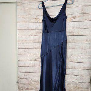 NWT Bec & Bridge MOON DANCE COWL DRESS Silk Dress Dark Blue Size US 6 UK 10